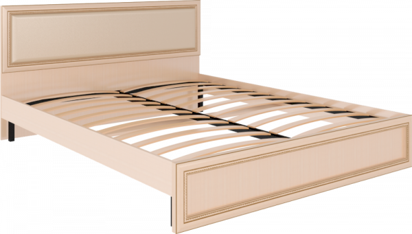 Кровать 1,6 м с ортопедическим основанием и мягким изголовьем М010 Беатрис (Риннер)